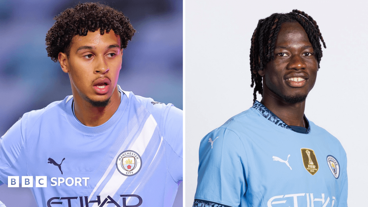 Jugadores del Manchester City en el día de exhibición de préstamos en el centro de entrenamiento